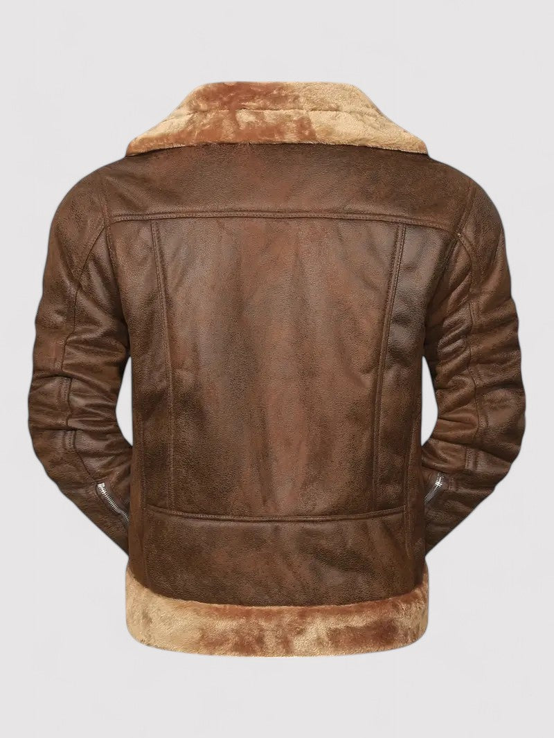 Ancien | Stylish Men's Warm Leather Coat