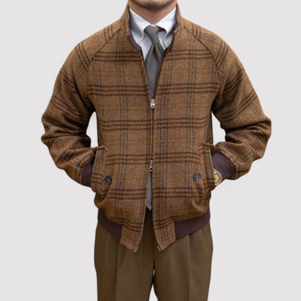 Ancien | Men's Italian Vintage Wool Harrington Jacket