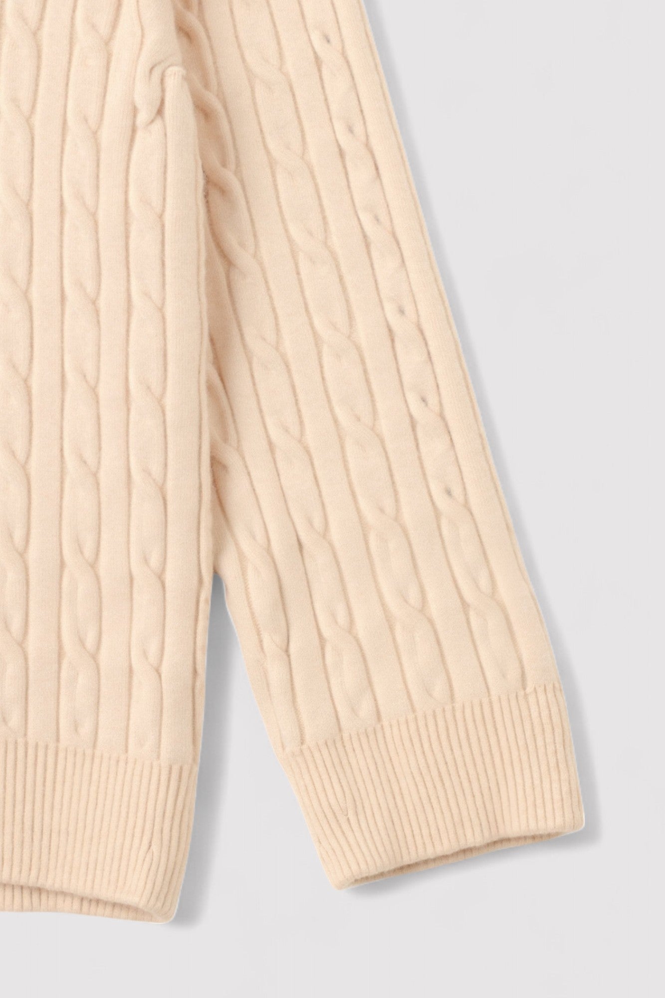 Ancien | Men's Smart Luxury Cable Knit Zip Sweater