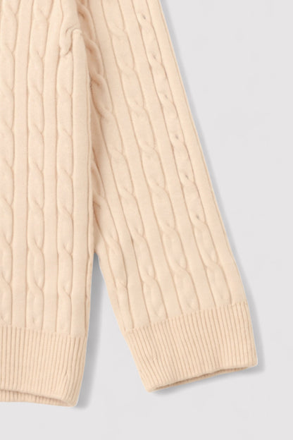 Ancien | Men's Smart Luxury Cable Knit Zip Sweater