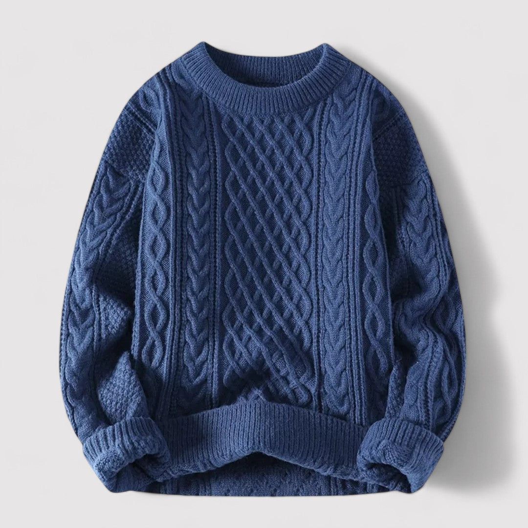 Ancien | Men's Old Money Cable Knit Sweater