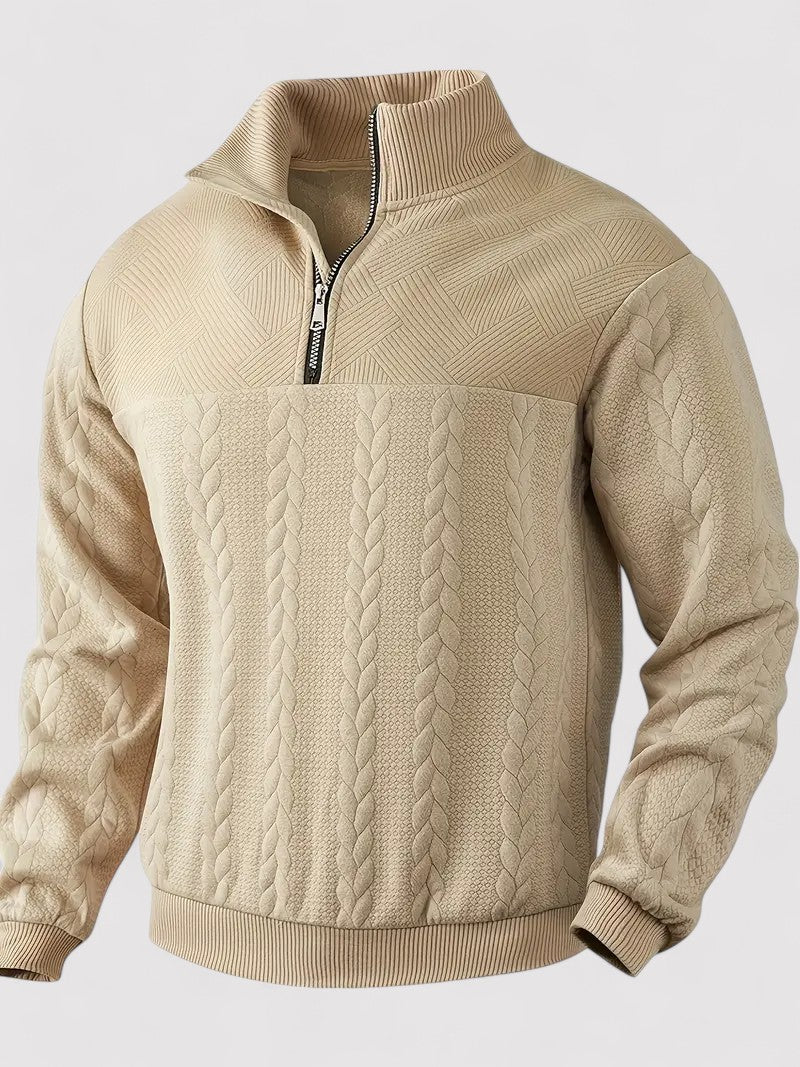 Ancien | Quarter Zip Men's Knitted Fit Sweater