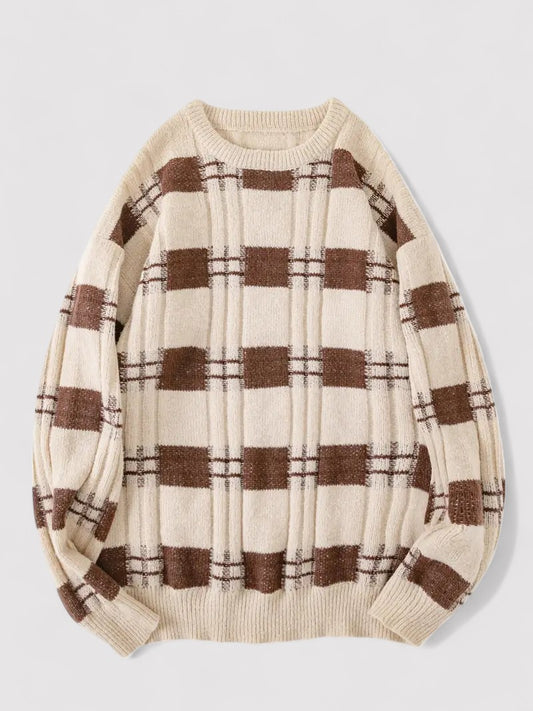 Ancien | Stripe Patterned Knitted Men's Sweater