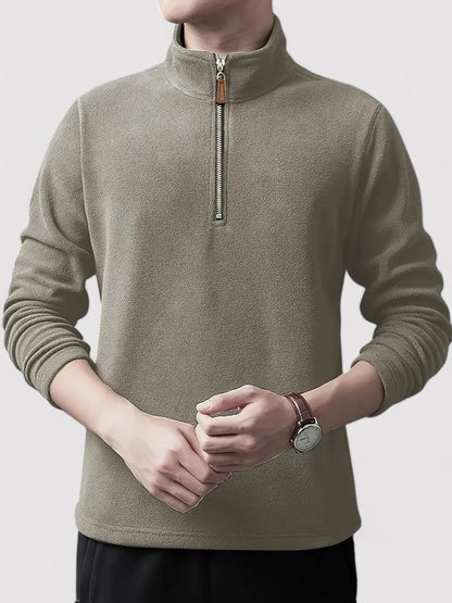 Ancien | Men's Half Zip Fleece Crew Neck Sweater