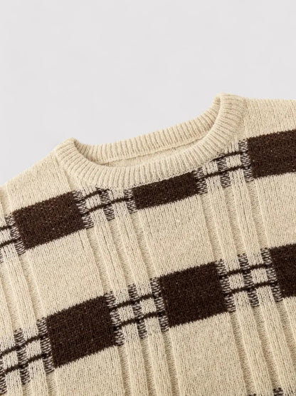 Ancien | Stripe Patterned Knitted Men's Sweater