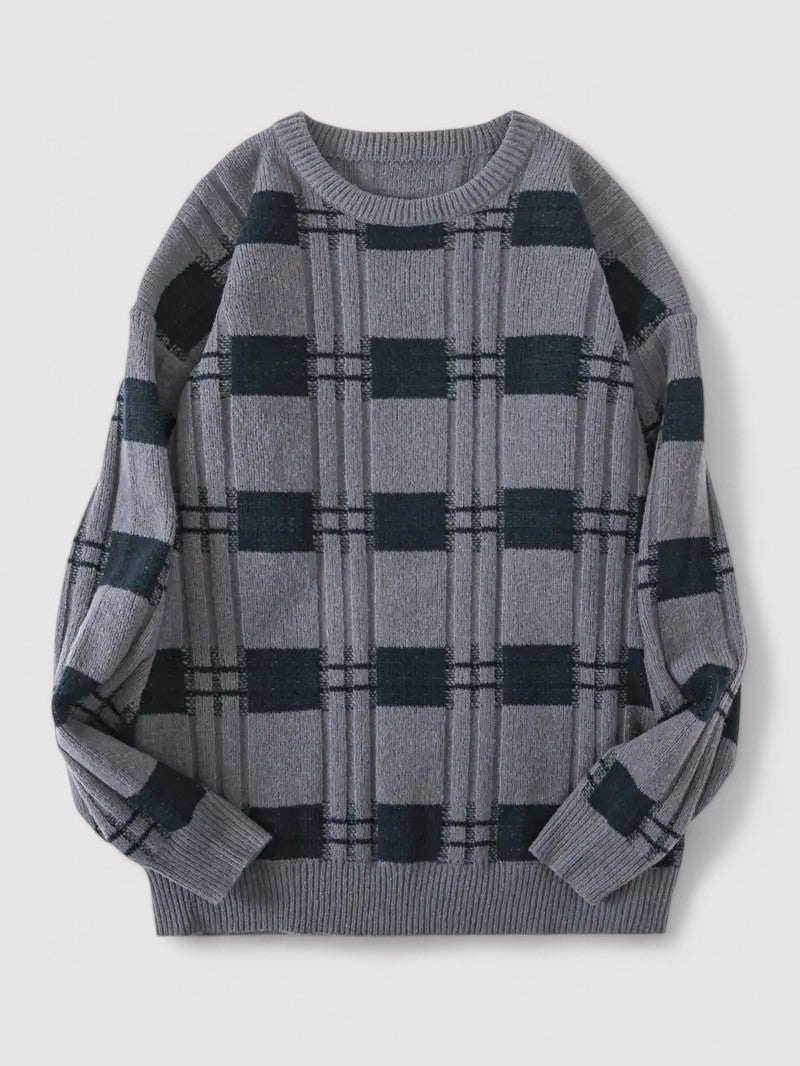 Ancien | Stripe Patterned Knitted Men's Sweater