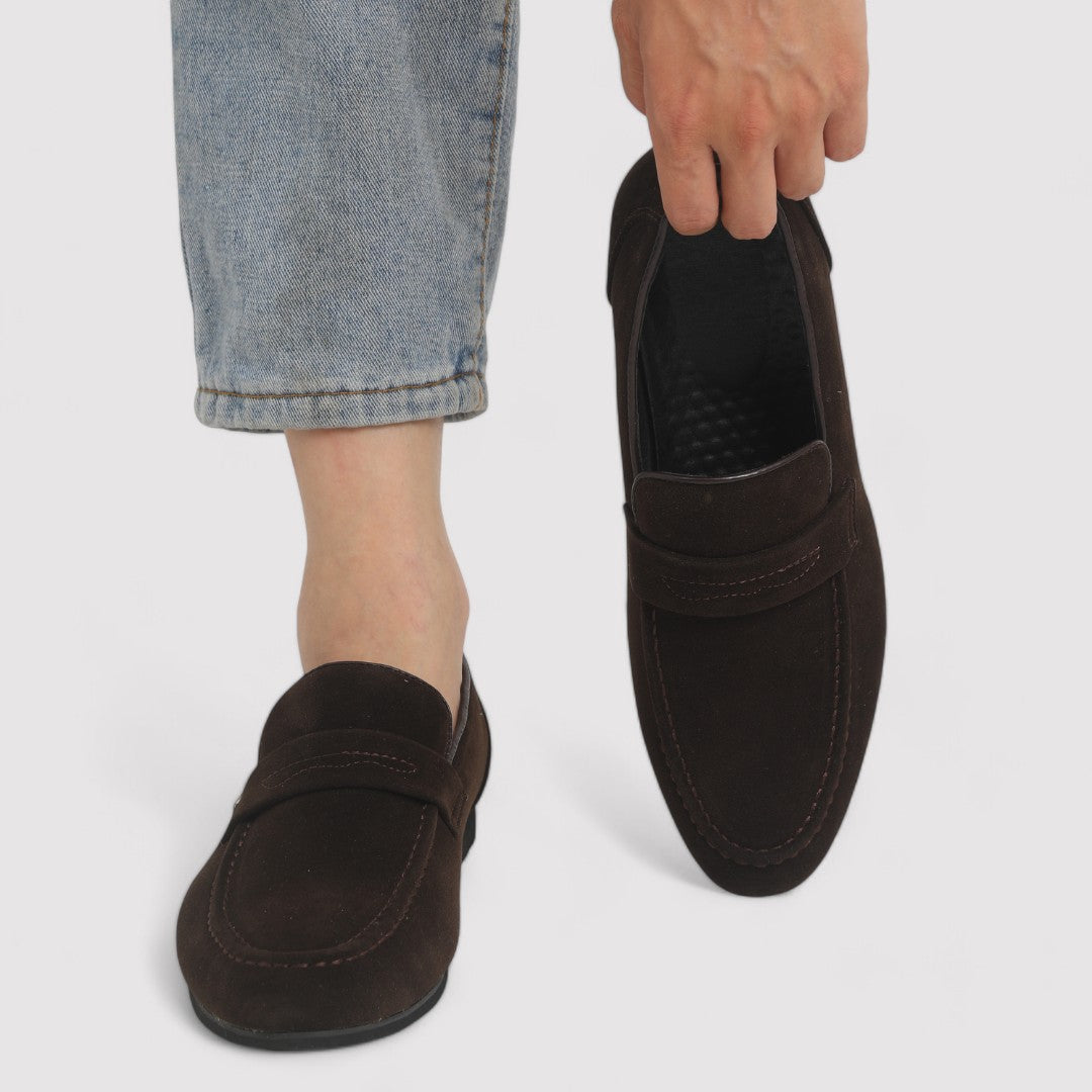 Ancien | Old Money Suede Penny Loafers