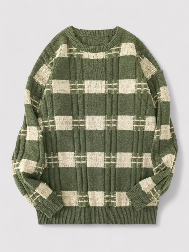 Ancien | Stripe Patterned Knitted Men's Sweater