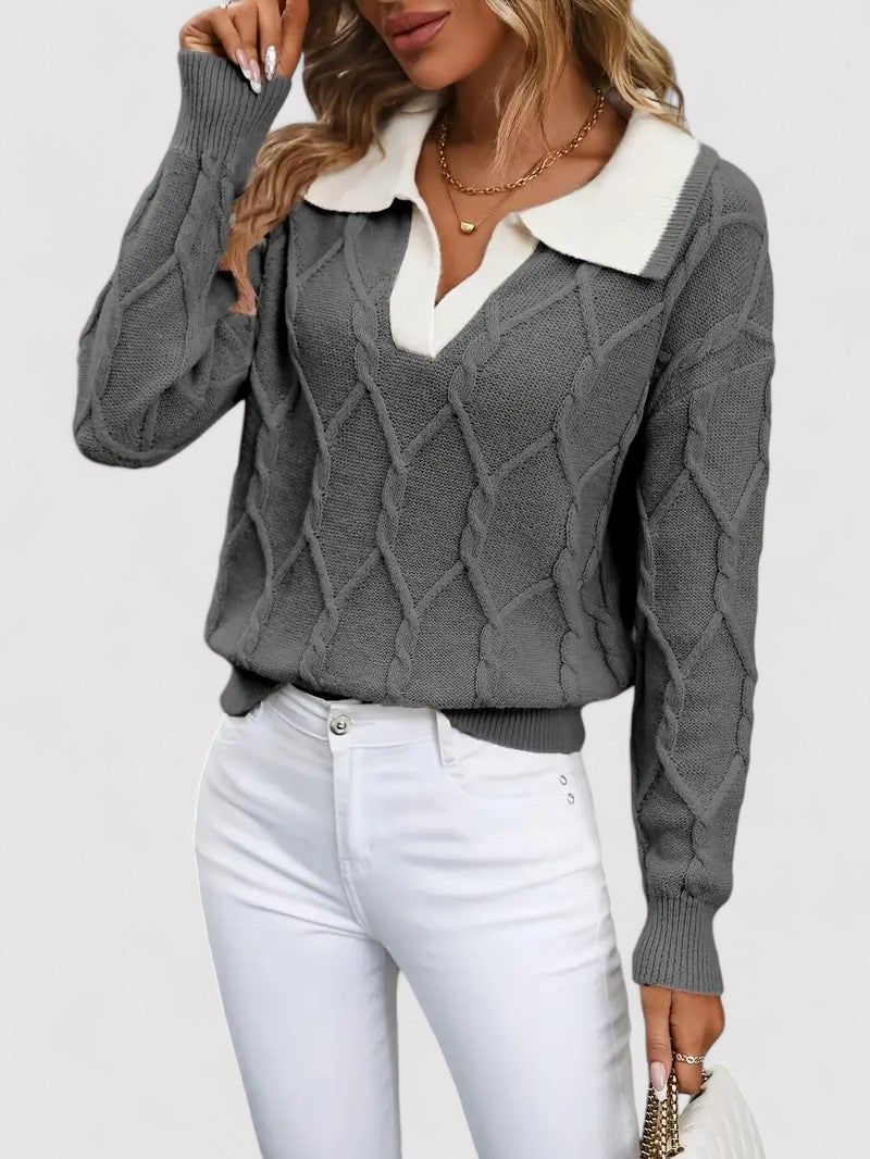 Ancien | Women's Cable Knitted Autumn Sweater