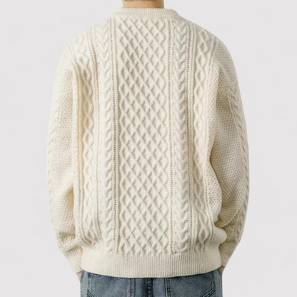 Ancien | Men's Old Money Cable Knit Sweater