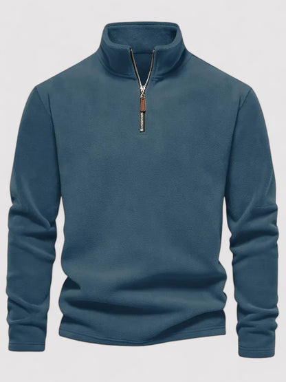 Ancien | Men's Half Zip Fleece Crew Neck Sweater