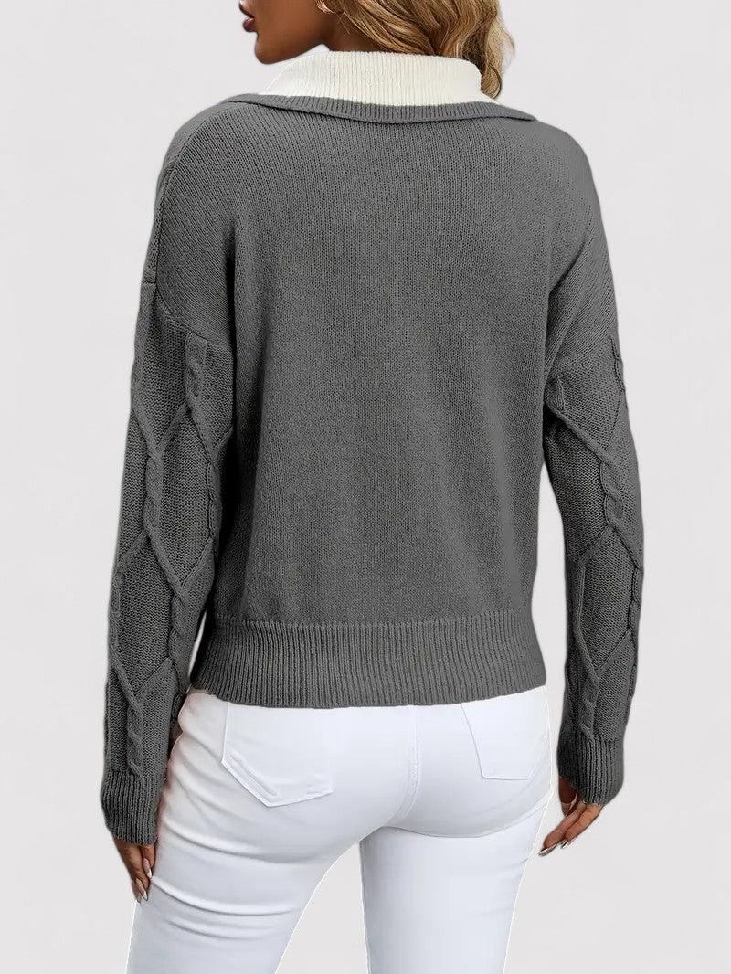 Ancien | Women's Cable Knitted Autumn Sweater