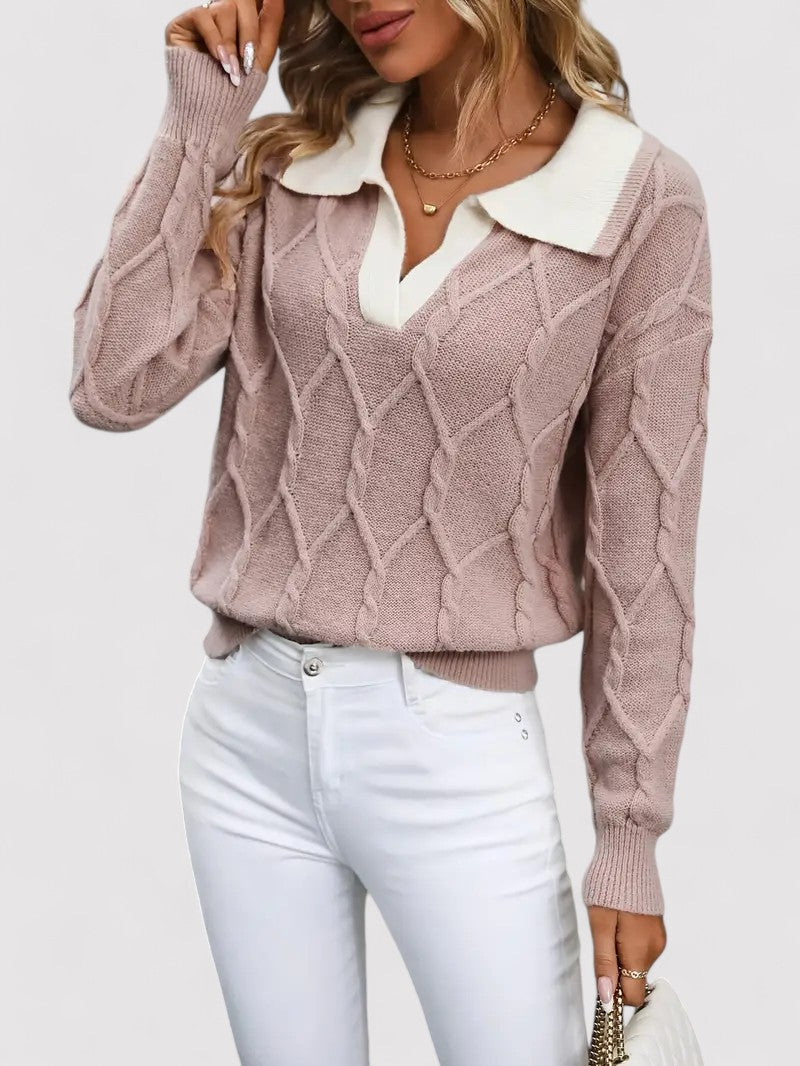 Ancien | Women's Cable Knitted Autumn Sweater