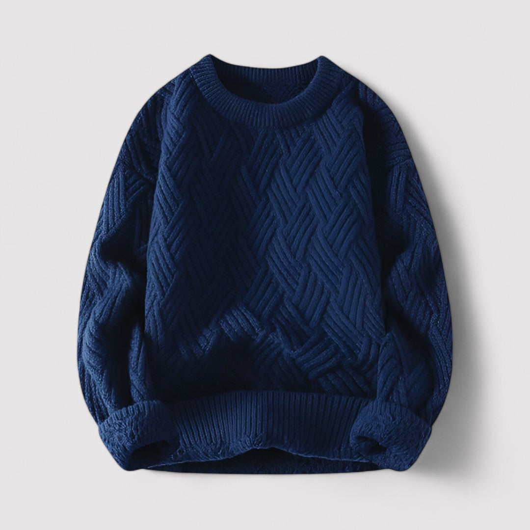 Ancien | Herringbone Cable Knit Sweater