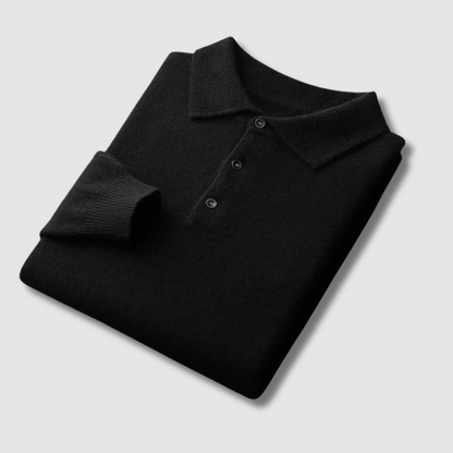 Ancien | Old Money Merino Wool Polo Collar Sweater