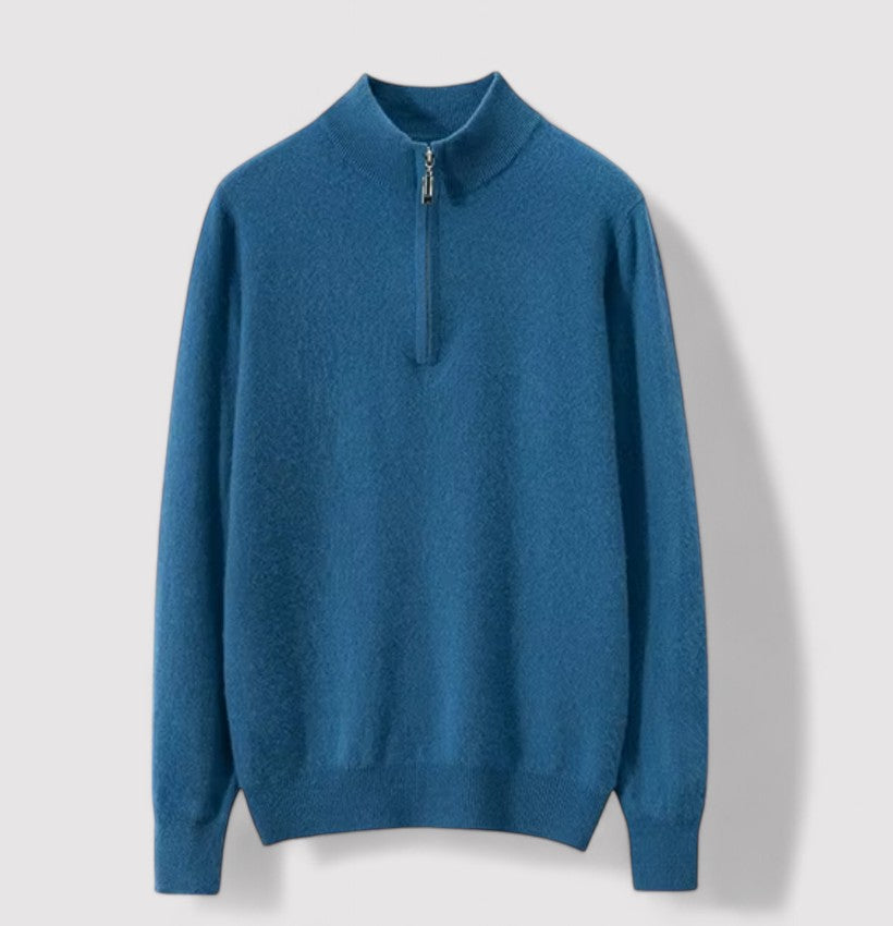 Ancien | Cashmere Half Zip Sweater