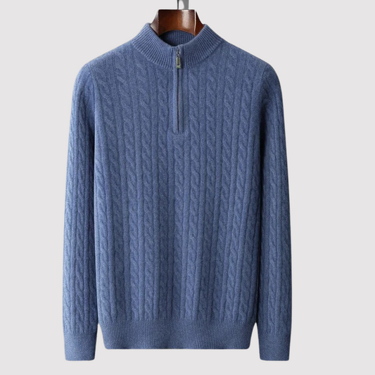 Ancien | Cashmere Half Zip Autumn Sweater