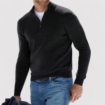 Ancien | Cashmere Men's Half Zip Sweater