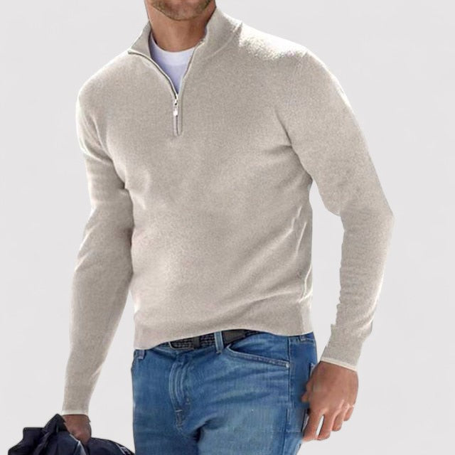 Ancien | Cashmere Men's Half Zip Sweater