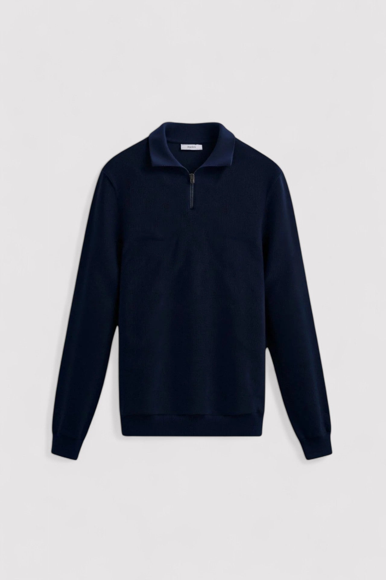 Ancien | Men's Old Money Classic Knitted Wool Zip Sweater