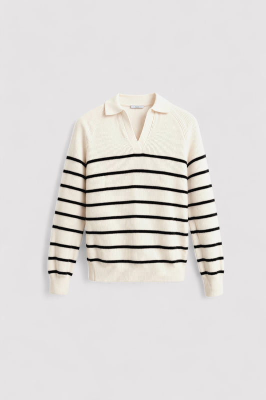 Ancien | Women's Old Money Classic Striped Raglan Sleeve Sweater