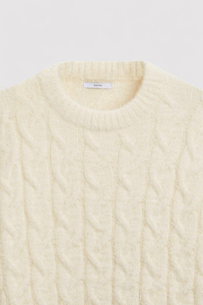 Ancien | Men's Old Money Regular Cable Knit Sink Sweater