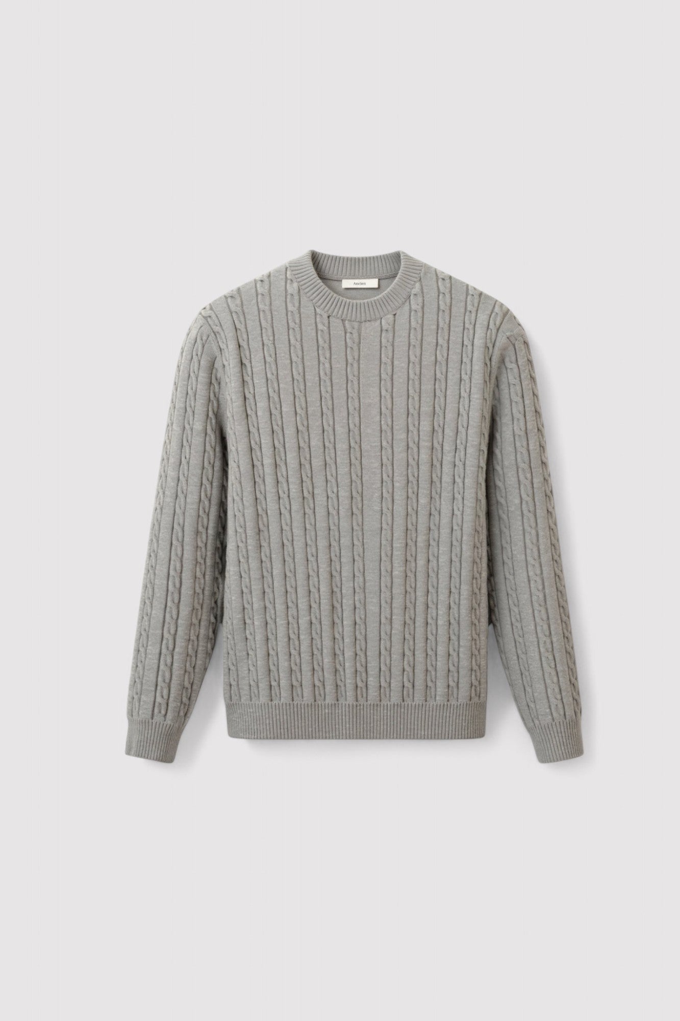 Ancien | Men's Premium O-neck Cable Knitted Pullover