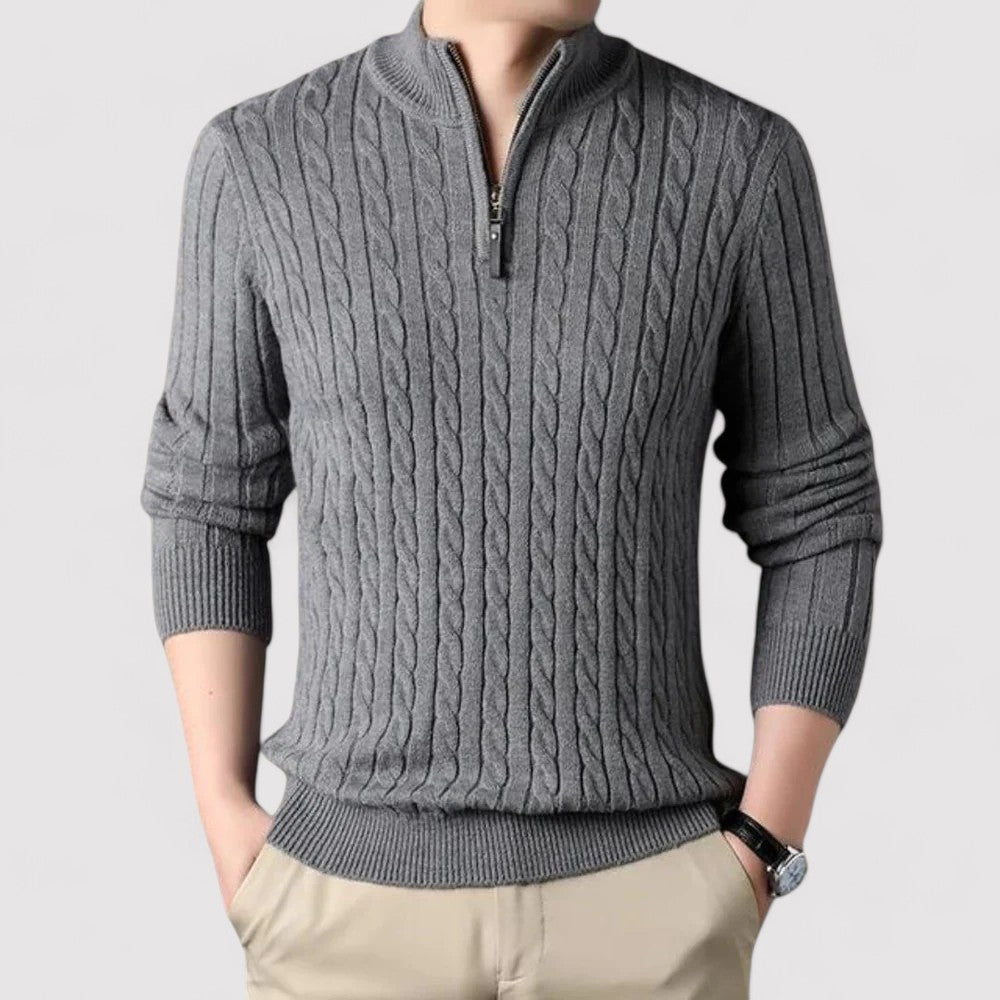 Ancien | Classy Quarter Zip Sweater