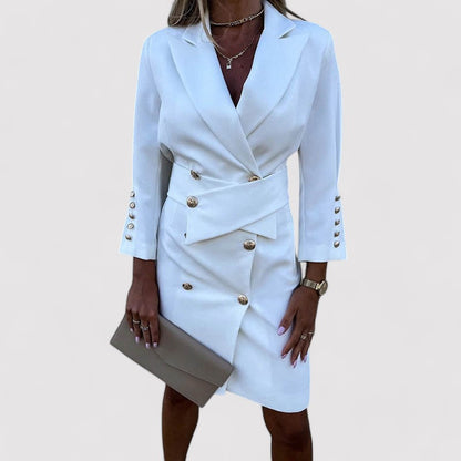 Ancien | Trendy Blazer Dress with Double Buttons