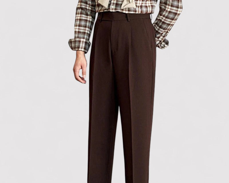 Ancien | Men’s Italian Straight Elegant Trousers