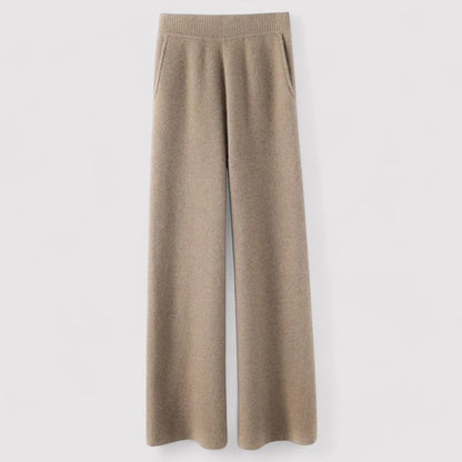 Ancien | Women's High Waist Wide Leg Cashmere Sweatpants