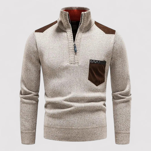 Ancien | Men’s Half-Zip Pullover in Merino Wool