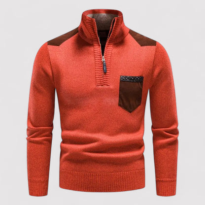 Ancien | Men’s Half-Zip Pullover in Merino Wool