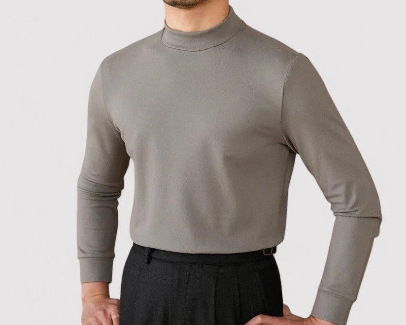 Ancien | Men's Soft Cashmere Half-Turtleneck Sweater