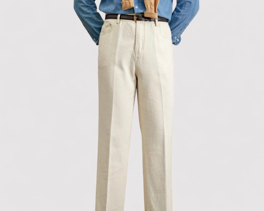 Ancien | Men's British Pure Cotton Old Money Trousers