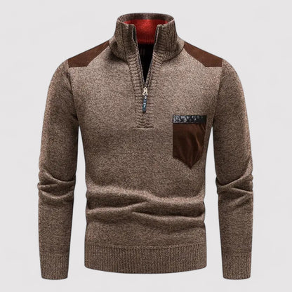 Ancien | Men’s Half-Zip Pullover in Merino Wool