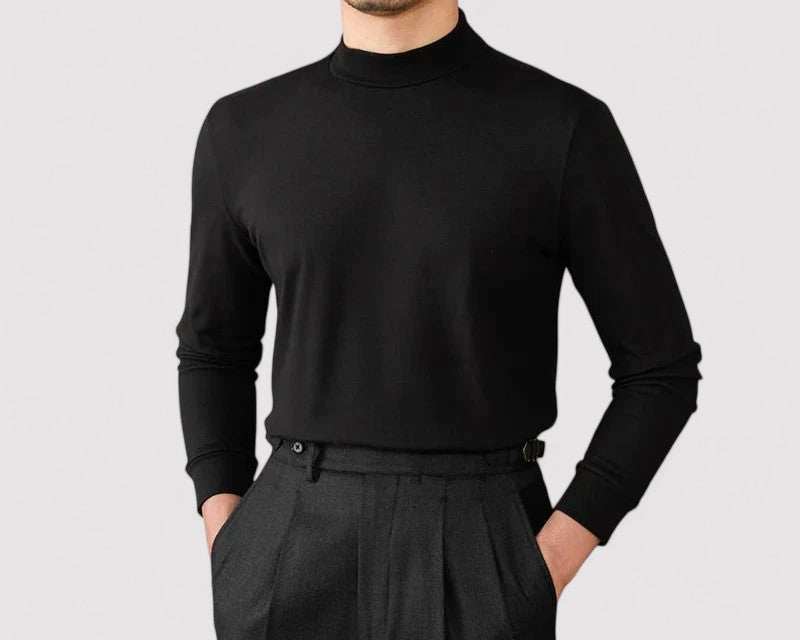 Ancien | Men's Soft Cashmere Half-Turtleneck Sweater