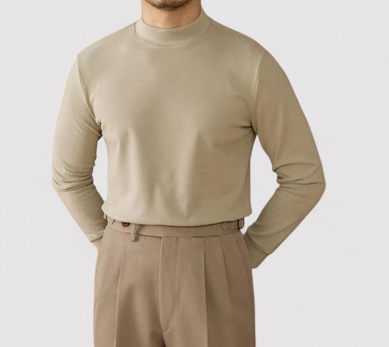 Ancien | Men's Soft Cashmere Half-Turtleneck Sweater