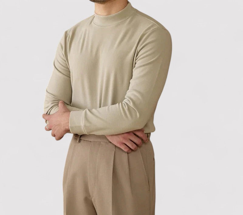 Ancien | Men's Soft Cashmere Half-Turtleneck Sweater