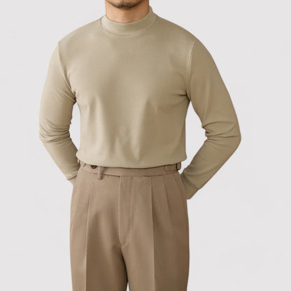 Ancien | Men's Soft Cashmere Half-Turtleneck Sweater