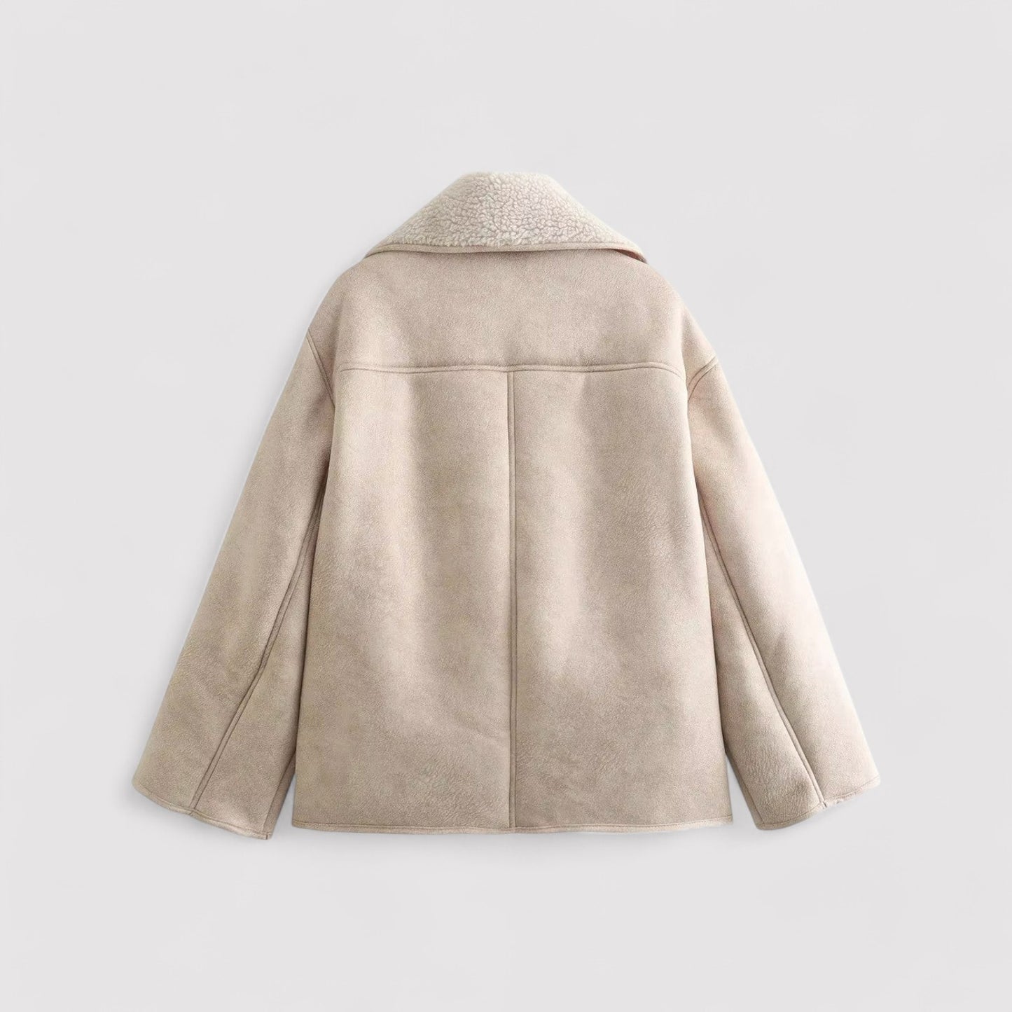 Ancien | Classy Suede Coat Faux Fur Winter Jacket