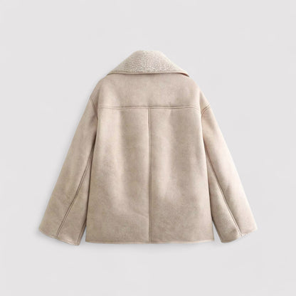 Ancien | Classy Suede Coat Faux Fur Winter Jacket