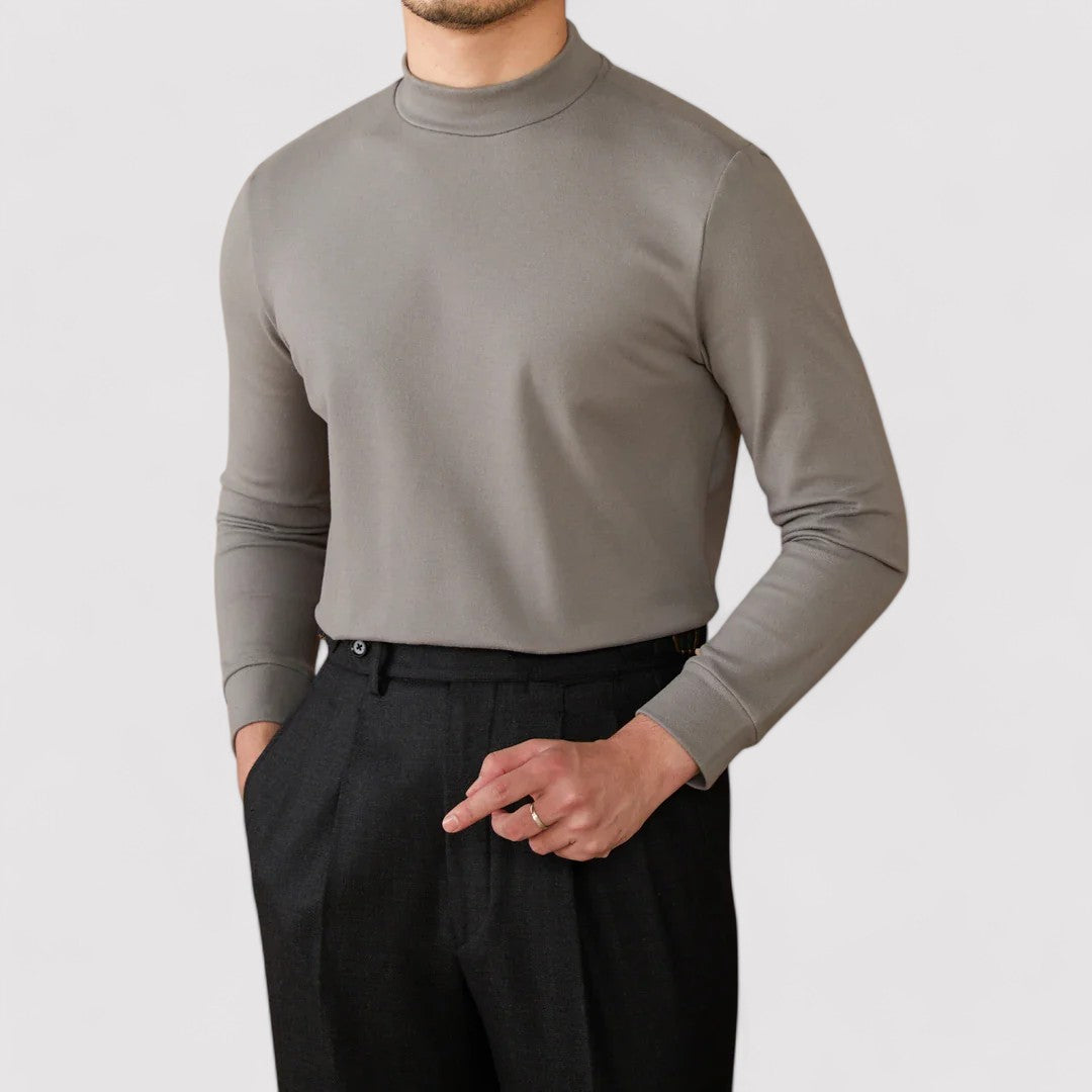 Ancien | Men's Soft Cashmere Half-Turtleneck Sweater