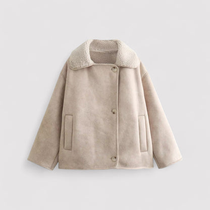 Ancien | Classy Suede Coat Faux Fur Winter Jacket