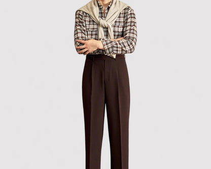 Ancien | Men’s Italian Straight Elegant Trousers