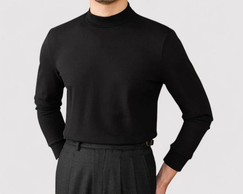 Ancien | Men's Soft Cashmere Half-Turtleneck Sweater