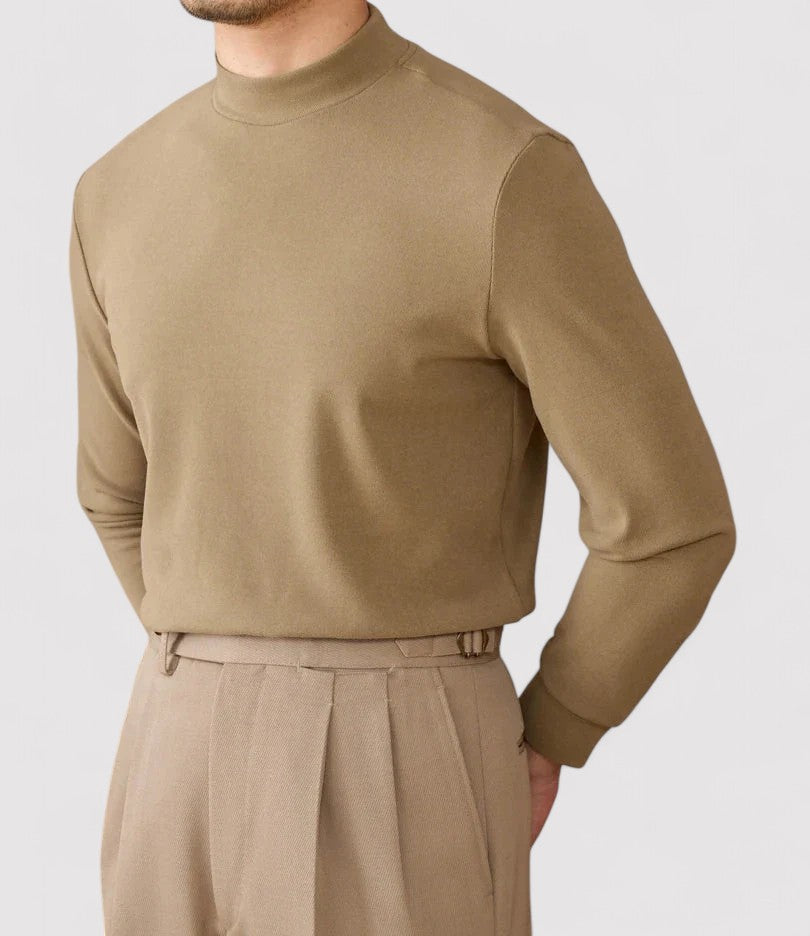 Ancien | Men's Soft Cashmere Half-Turtleneck Sweater