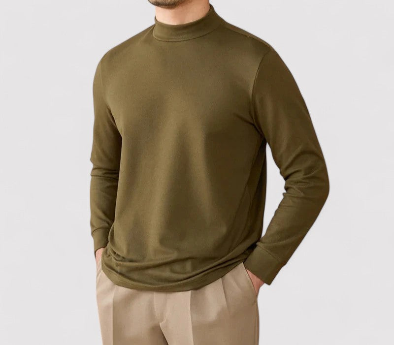 Ancien | Men's Soft Cashmere Half-Turtleneck Sweater