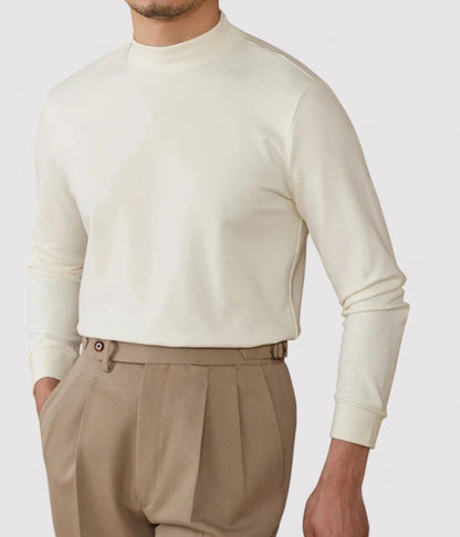 Ancien | Men's Soft Cashmere Half-Turtleneck Sweater