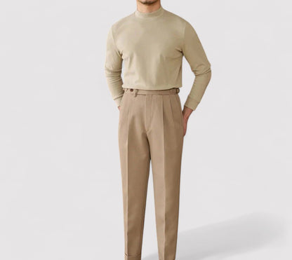 Ancien | Men's Soft Cashmere Half-Turtleneck Sweater